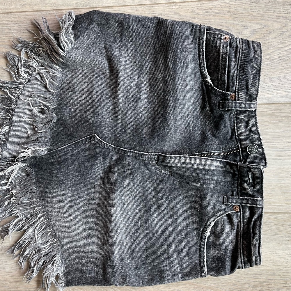 We the Free black jean skirt